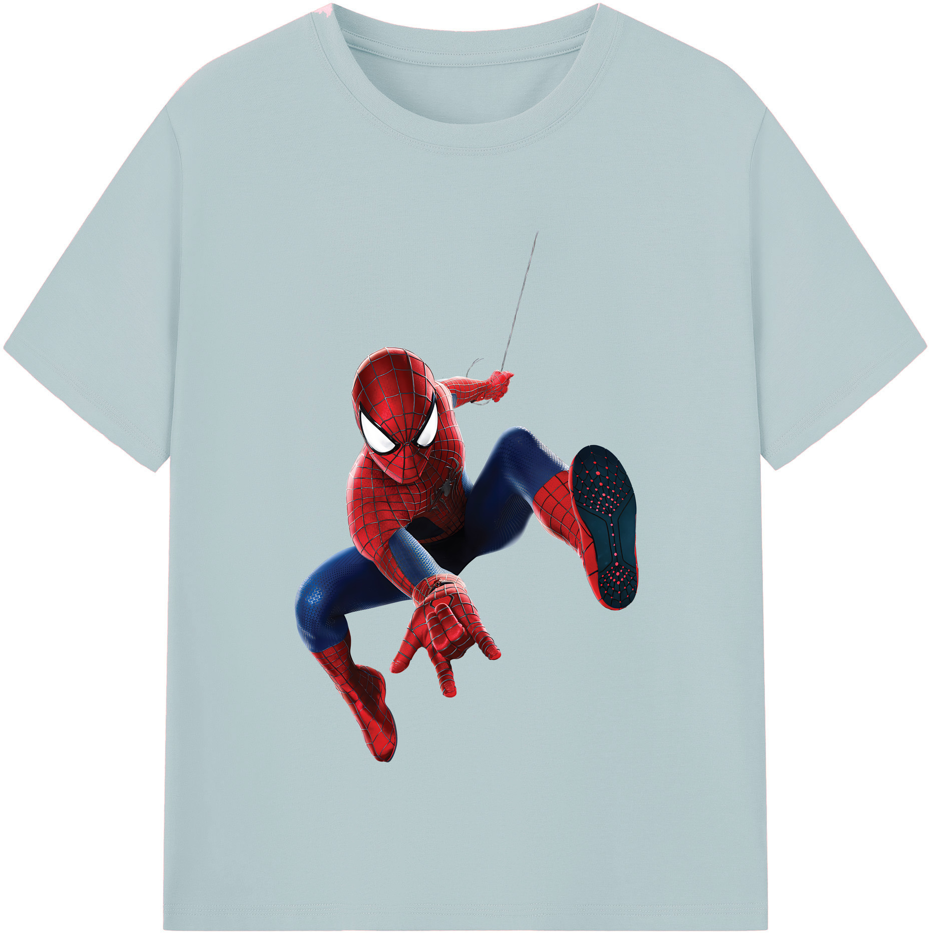 Spider Man スパイダーマン 綿100％半袖Tシャツ（フロントプリント）